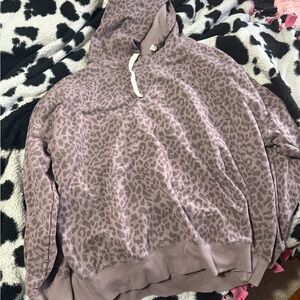 Buffalo David Bitton Mauve Leopard Print Hoodie